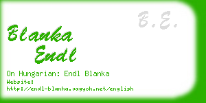 blanka endl business card